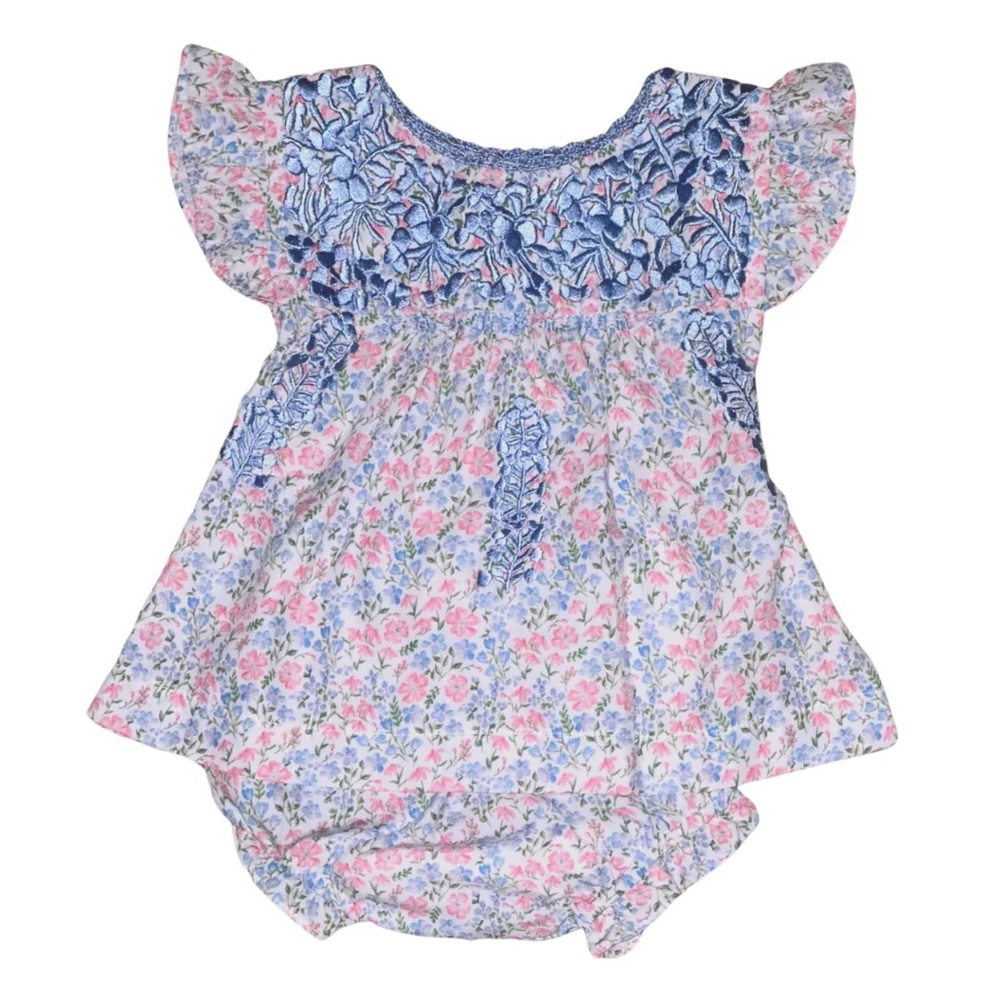 Six Honeybees Embroidered Bloomer Set - Mulberry Puebla